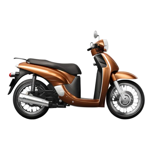 Beispiel für einen modernen Roller mit klaren Linien in der Kategorie Leicht-Motorräder.