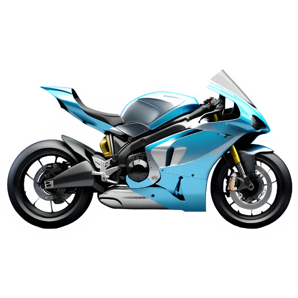 Beispiel für ein Sportbike in hellblau